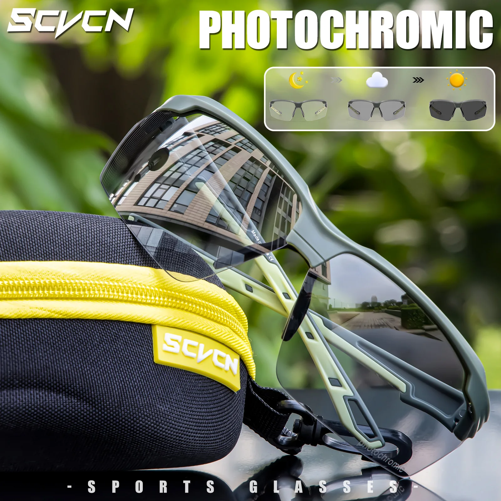 Enhanced Outdoor Photochromic Shockproof Sunglasses