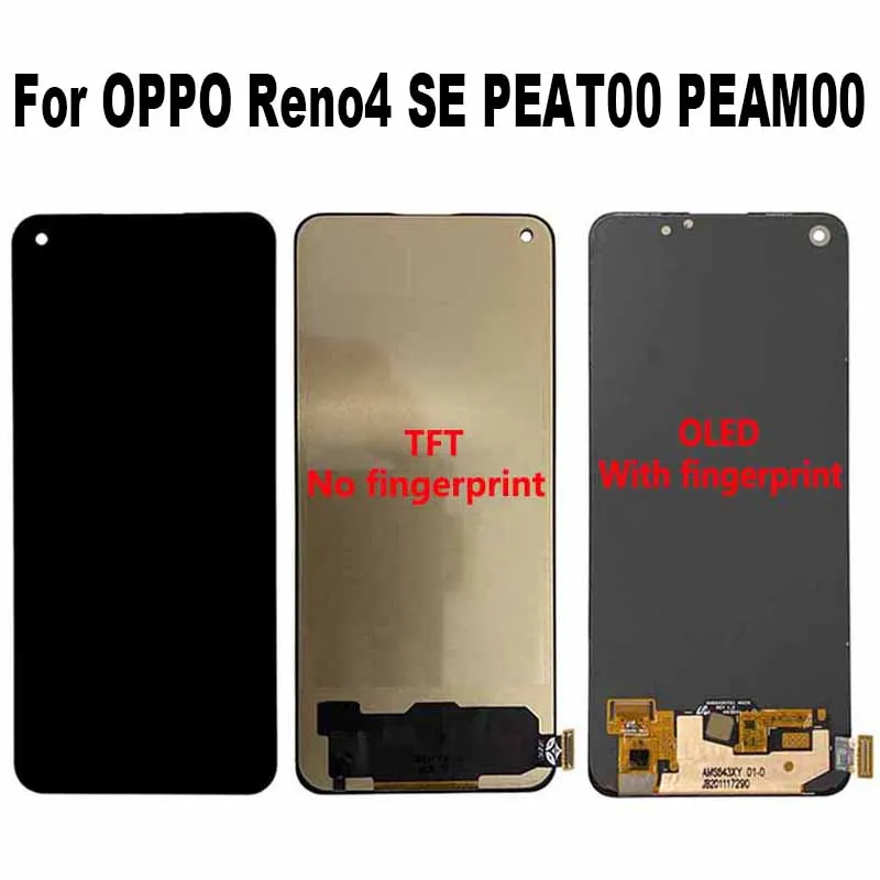 

For OPPO Reno4 SE PEAT00 PEAM00 LCD Display Touch Screen Digitizer Assembly For OPPO Reno 4 SE