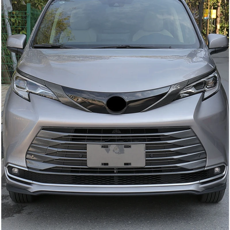 

Накладки на переднюю решетку бампера для Toyota Sienna 2021 2022 ABS