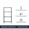 Amazon Basics 4-Steel Wire Storage Rack, Adjustable, Sturdy, Easy Assembly, 13.4"D x 23.2"W x 48"H, Black 2