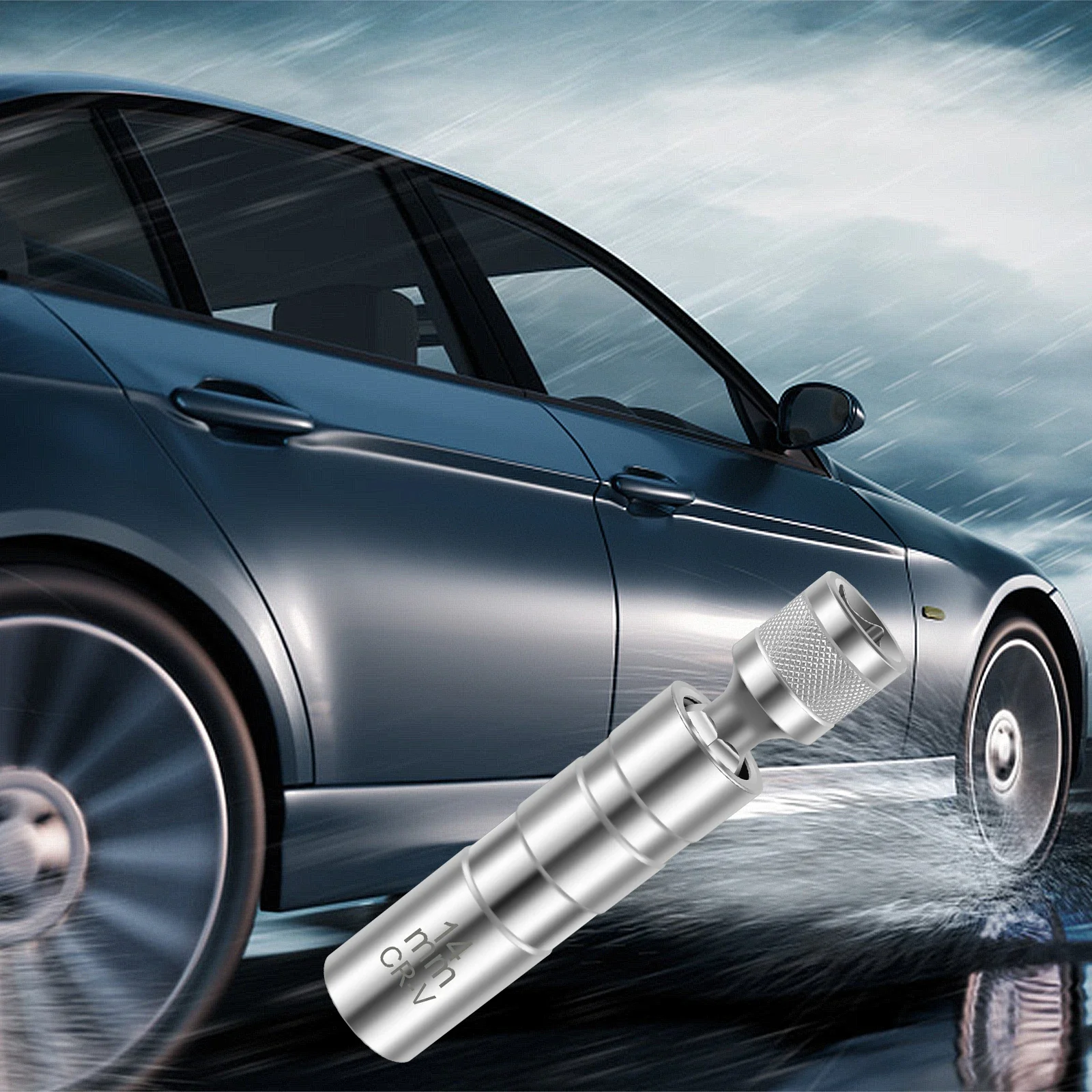 2Pcs Spark Plug Socket 14mm 16mm 360° Swivel Spark Plug Socket Removal Tool Magnetic Spark Plug Socket Installation Tools