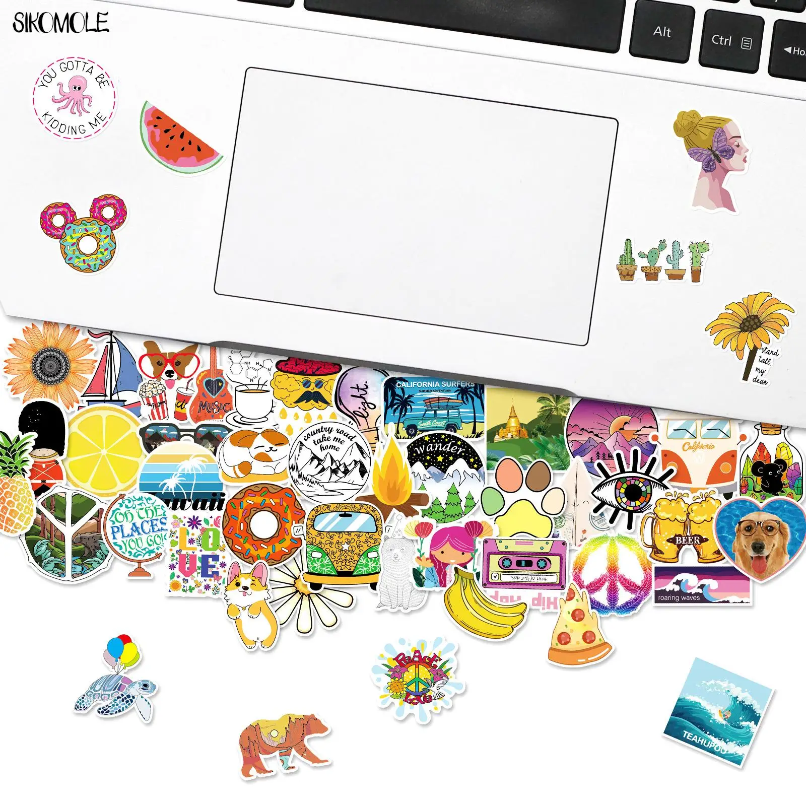 

50PCS Mini Style Cartoon Cute Kawaii Graffiti Stickers Cool DIY Kid Toy Bike Travel Luggage Guitar Laptop Decal Sticker F5