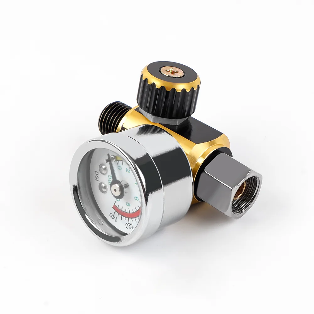 Mini Pressure Regulator For Spray Guns G1/4 Thread Air Regulator Pressure Gauge Easy to Install for Air Tools