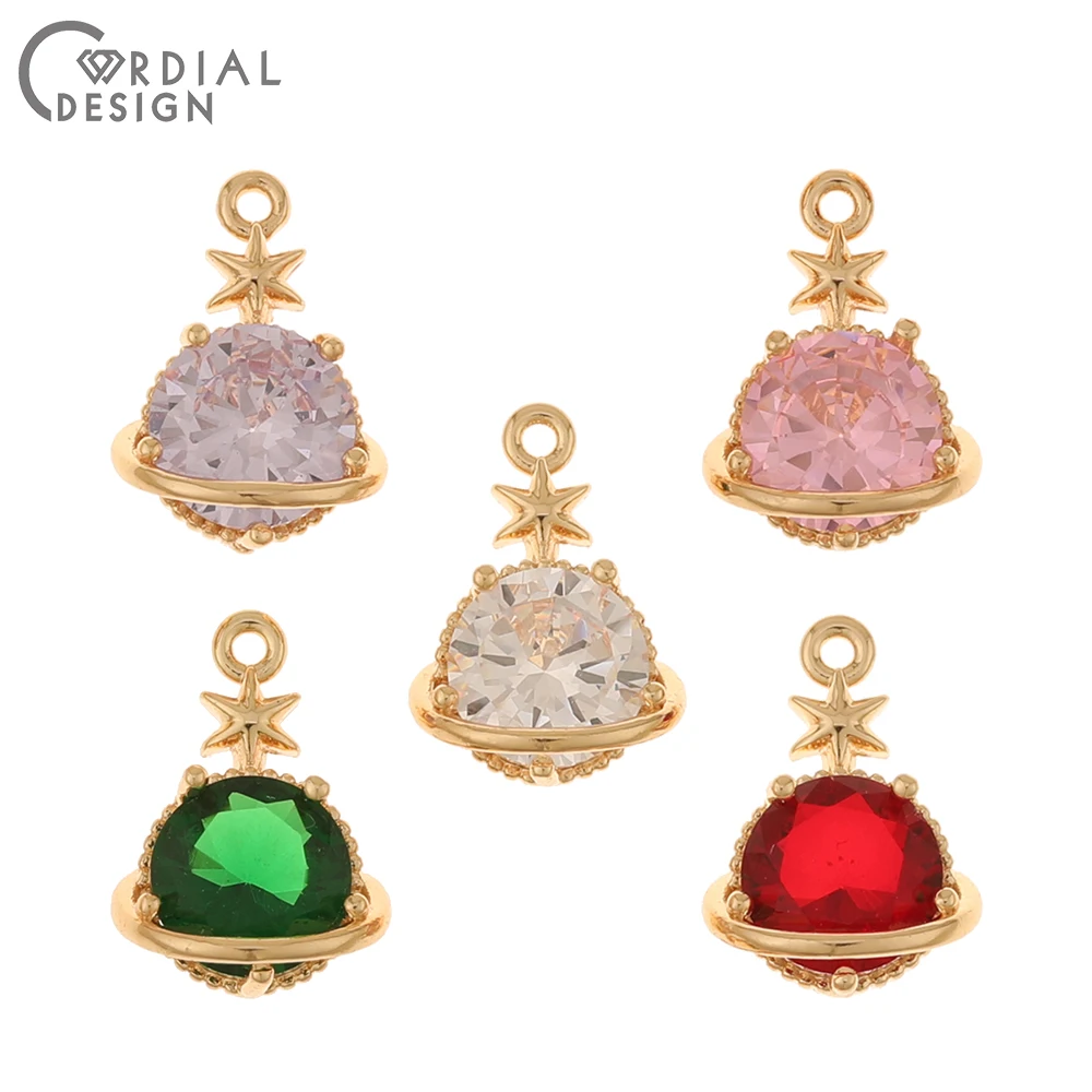 Cordial Design 50Pcs 11*16MM DIY Making/CZ Charms/Jewelry Accessories/Pendant For Earrings/Jewelry Findings Components/Hand Made - cordial