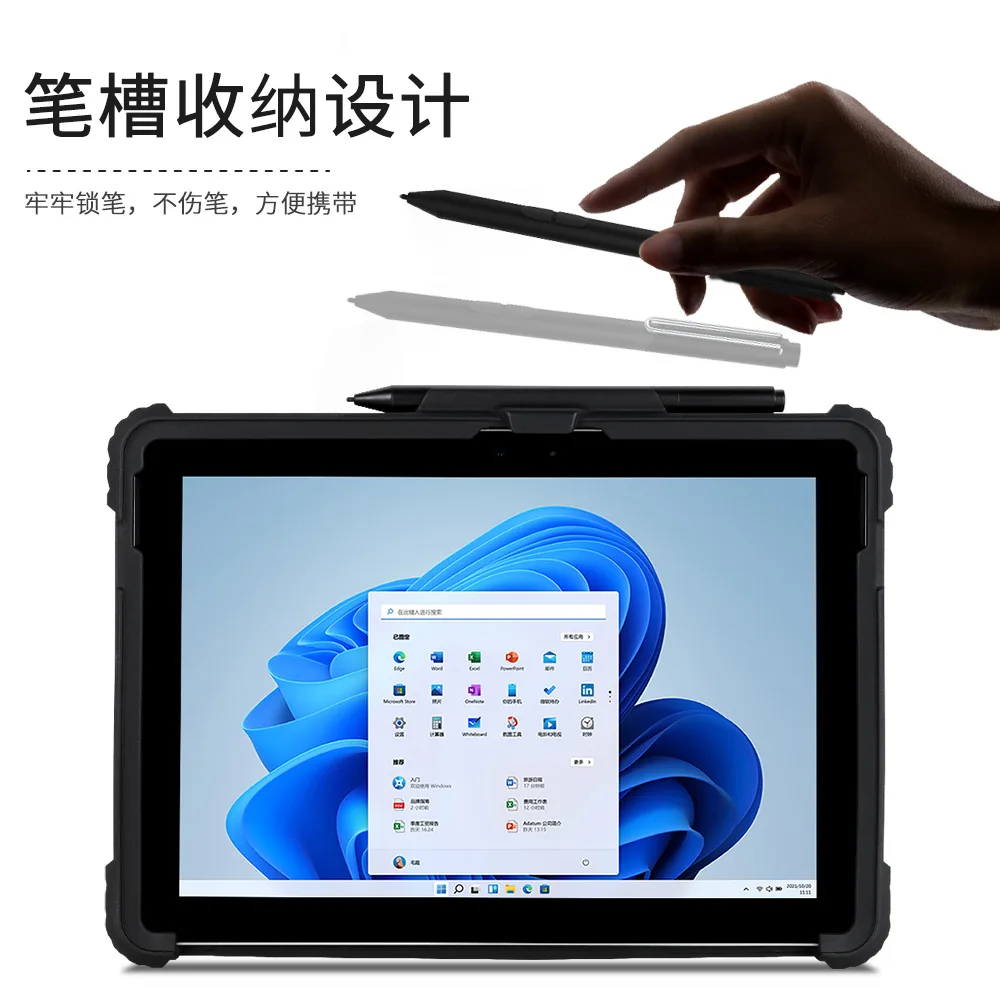 Silicone Acrylic Protective Case with Magnetic Pen Slot