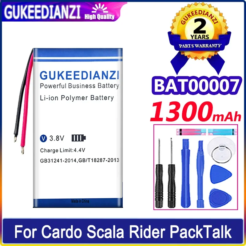 

GUKEEDIANZI Battery BAT00007 1300mAh For Cardo Scala Rider Pack Talk Bateria