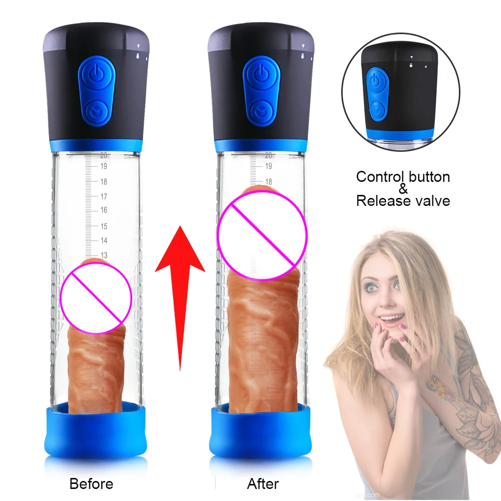 Leistungsstarke Vergrößerung Erektion Automatische Männliche Elektrische Penis Vakuumpumpe Verlängern Männer Penis Vergrößern Luftdruck Gerät Sex Spielzeug 1