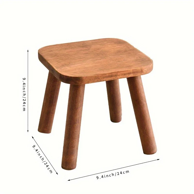 Solid Wood Shoe Changing Stool 1pc Small for Living Room Entrance Bathroom Bedroom Kitchen