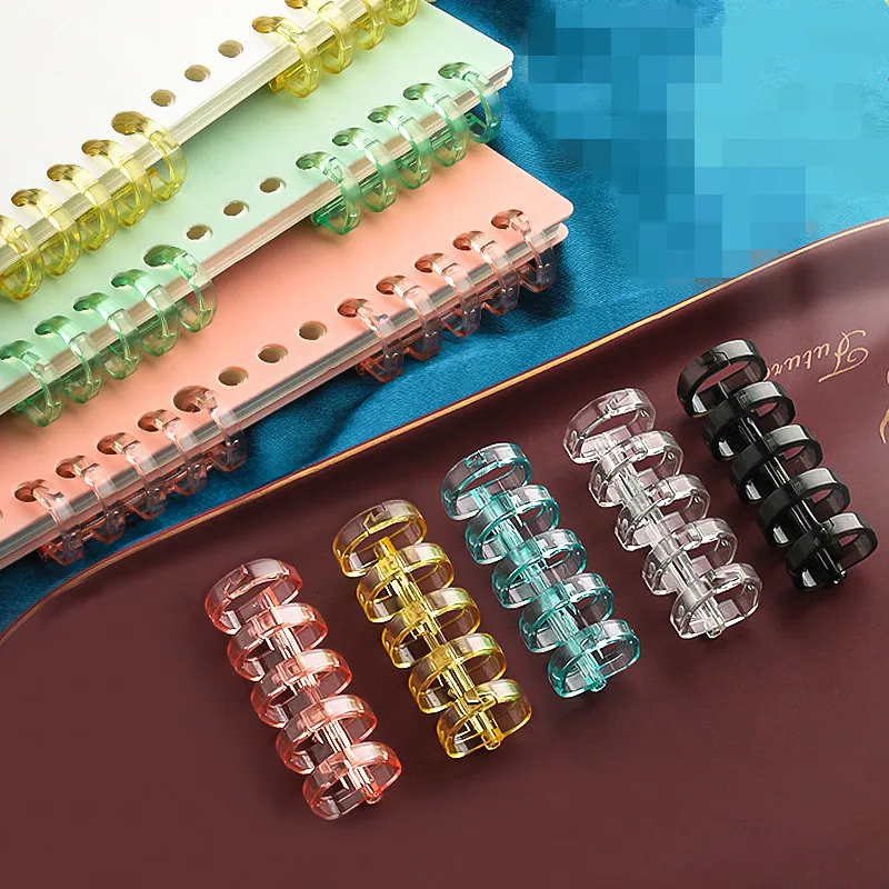 5pcs Loose Leaf Binder Hinged Book Rings 5 Holes Circles Ring Fivehole