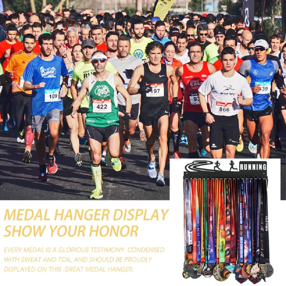 Running Medal Holder Display Hanger Rack Frame For Sport Race Runner Sturdy Black Steel Over 60 Easy to Install Medals Gifts acrylic display stand