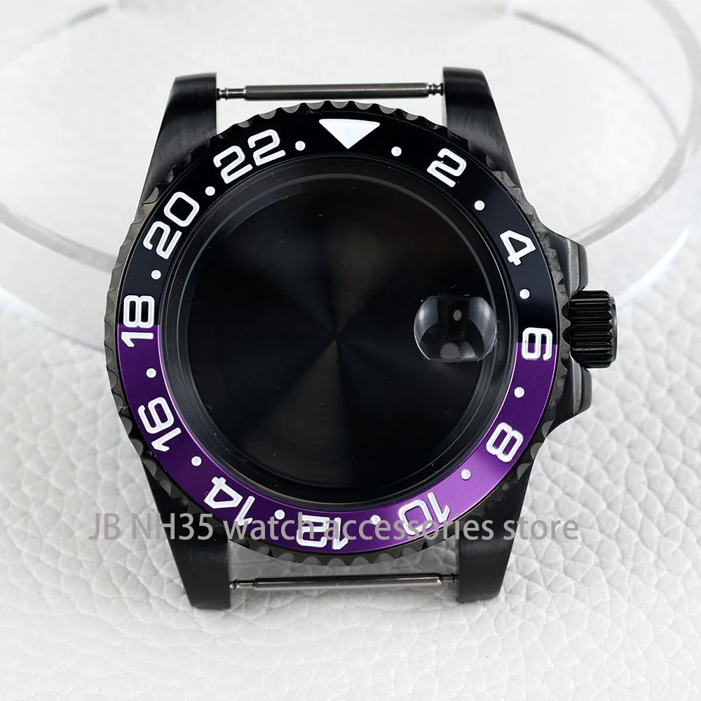 小さな店] 4.0mmアルミベゼルサファイアフラットガラス時計ケース NH35