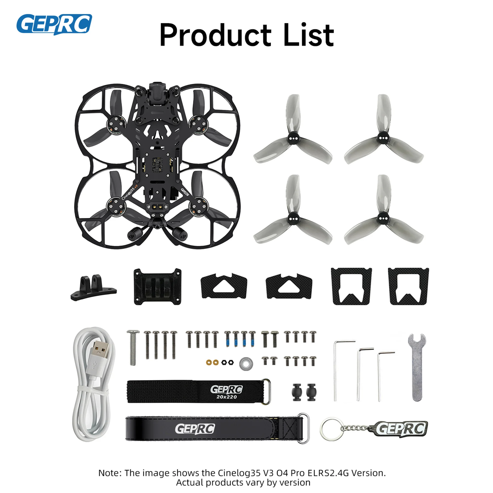 GEPRC CineLog35 V3 WTFPV - 3.5인치 시네웁 FPV 드론 쿼드콥터 파워 키트 GEP-F722-45A AIO V2 2105.5 2650KV