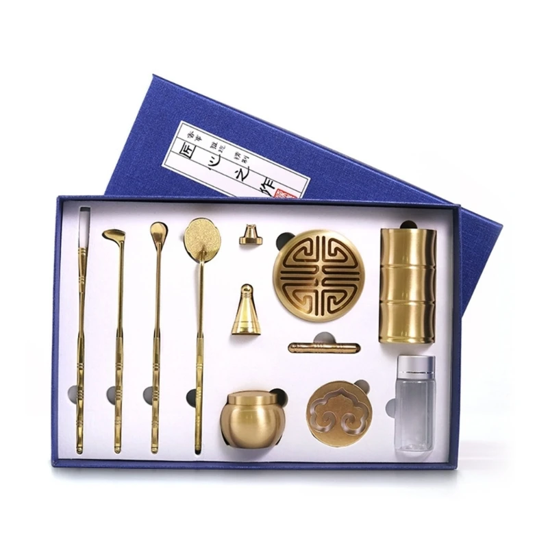 Incense Mold Tool Kit Set Copper Incense For Burner Spoon Press Shovel