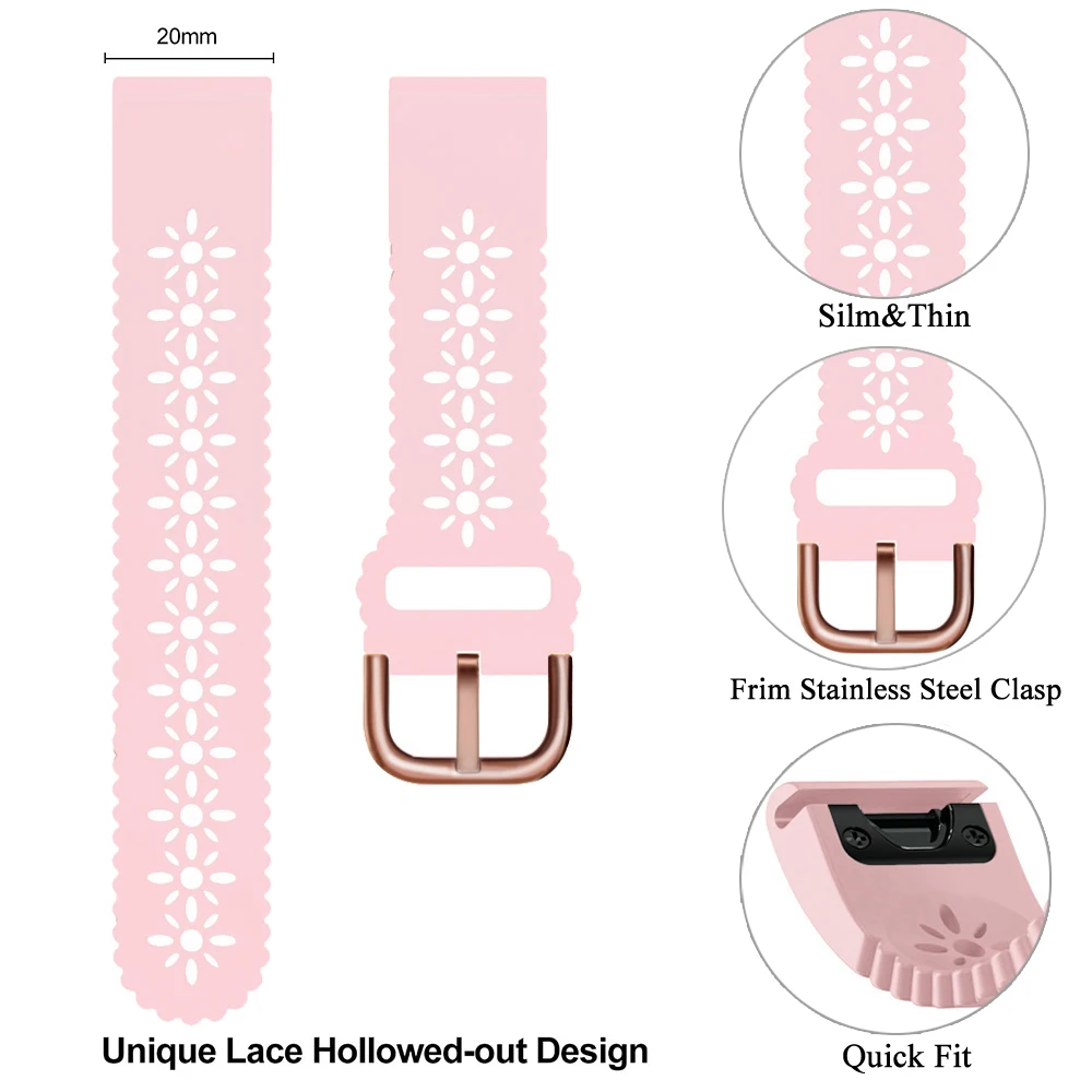 Enhanced Silicone Watchband - Quick Release 20mm Strap Accessory