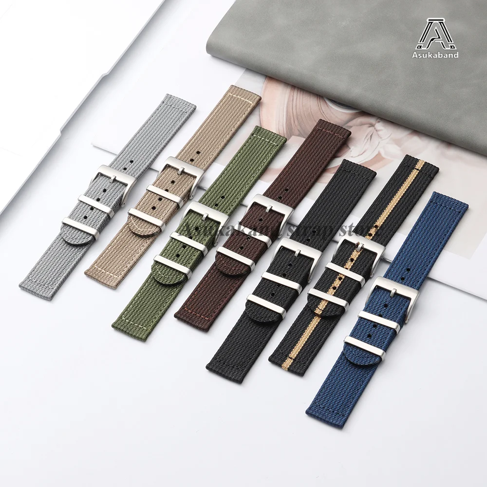 Versatile Nylon Canvas Woven Strap – Military Sport Watch Band