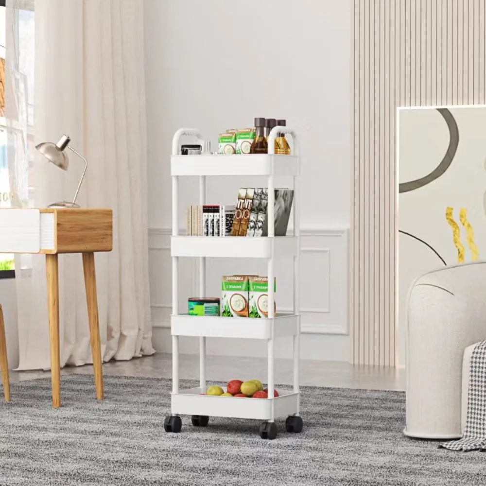 Small Cart Storage Rack Mobile Organizer Multi Storey Household Trolley Multifunctional Kitchen Living Parlour Type Snack Cart storage rack rolling storage cart