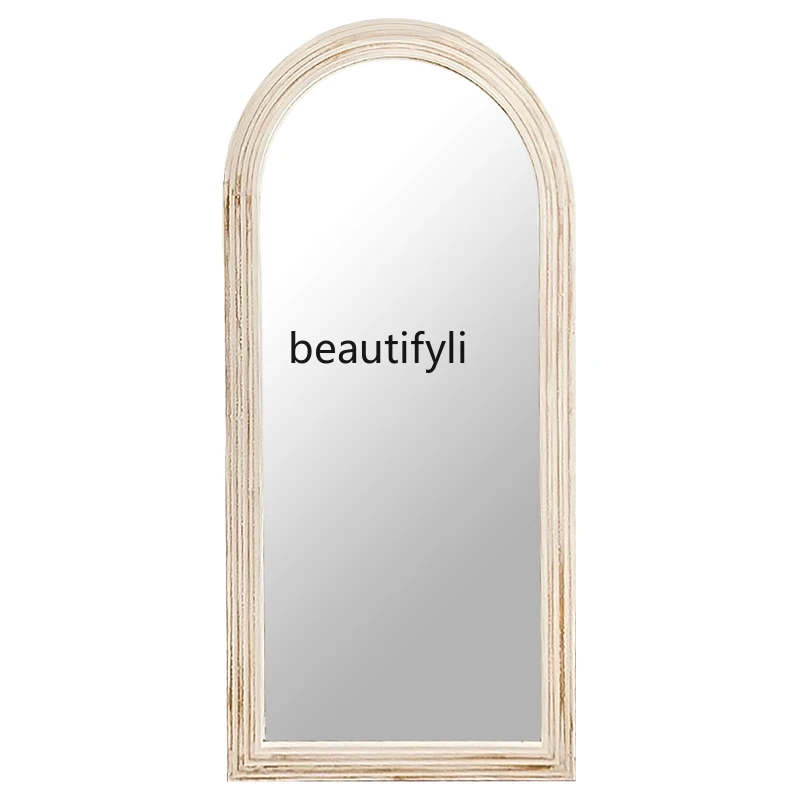 

LBX Home Retro Dressing Mirror Full-Length Mirror Wall-Mounted Clothing Store Nordic Simple Floor Mirror