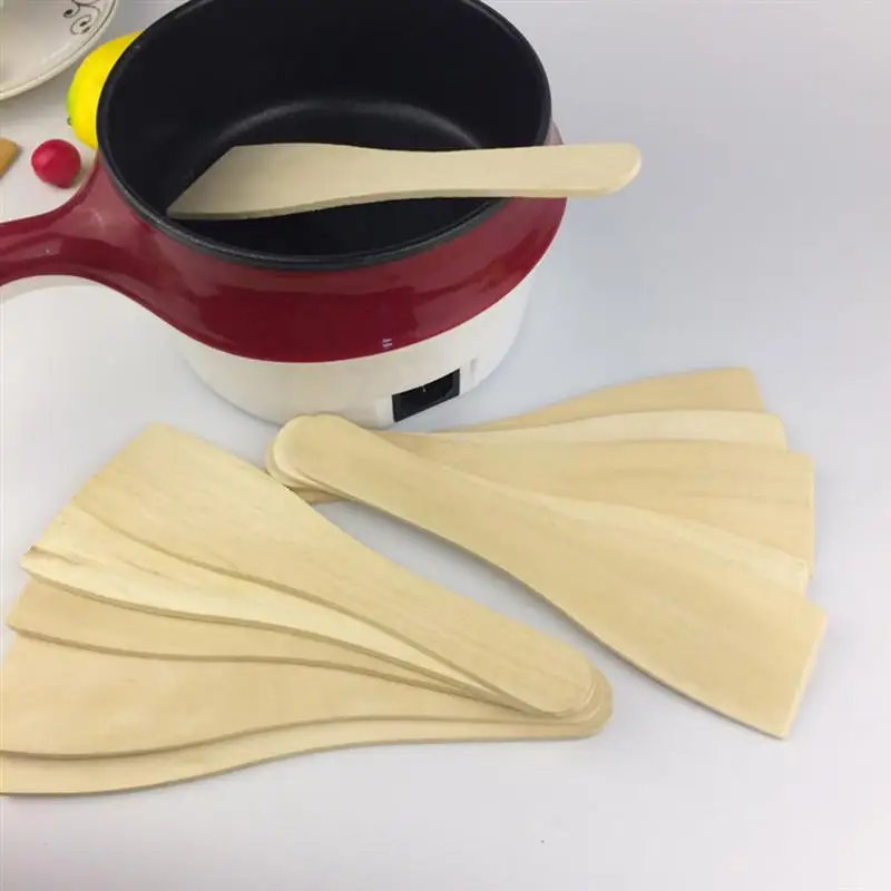 6pcs non-stick wooden cooking spatula kitchen cooking shovel small wood turner kitchen utensils cookware tool wooden cooking spatula
