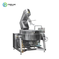 Poêle de cuisson planétaire automatique industrielle, pour confiture, Sauce, soupe, sucre, aliments, vapeur, gaz, marmite inclinable électrique 6
