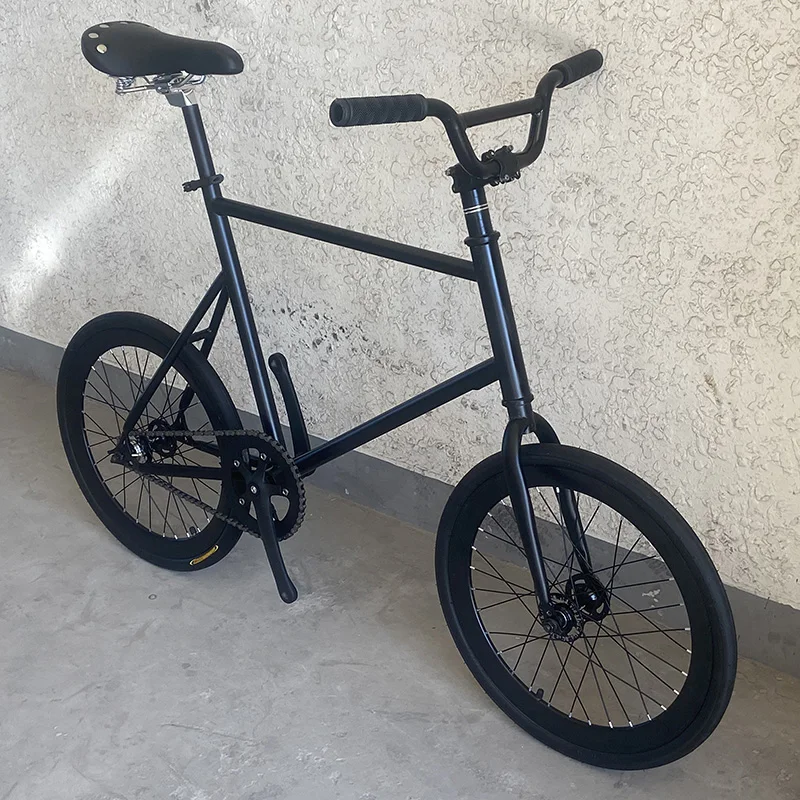 Veicolo Completo 20 Pollici 43Cm Telaio Fixie Bicicletta Piccola Ruota Indietro Fixie Bike Studente Single Speed Fixed Gear Mini Bike