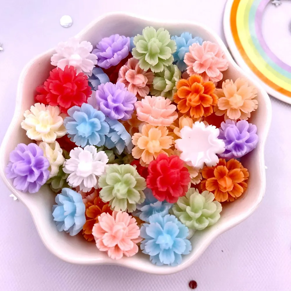 60pcs resin accessories hand painted colorful