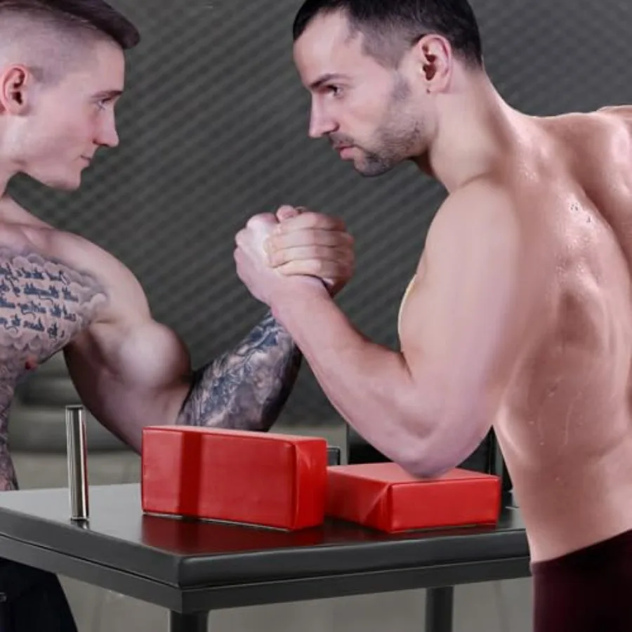 Professional Arm Wrestling Table Standard Arm Wrestling Battle Table Standard Wrist Stands with Wrist Strap Competition Strength