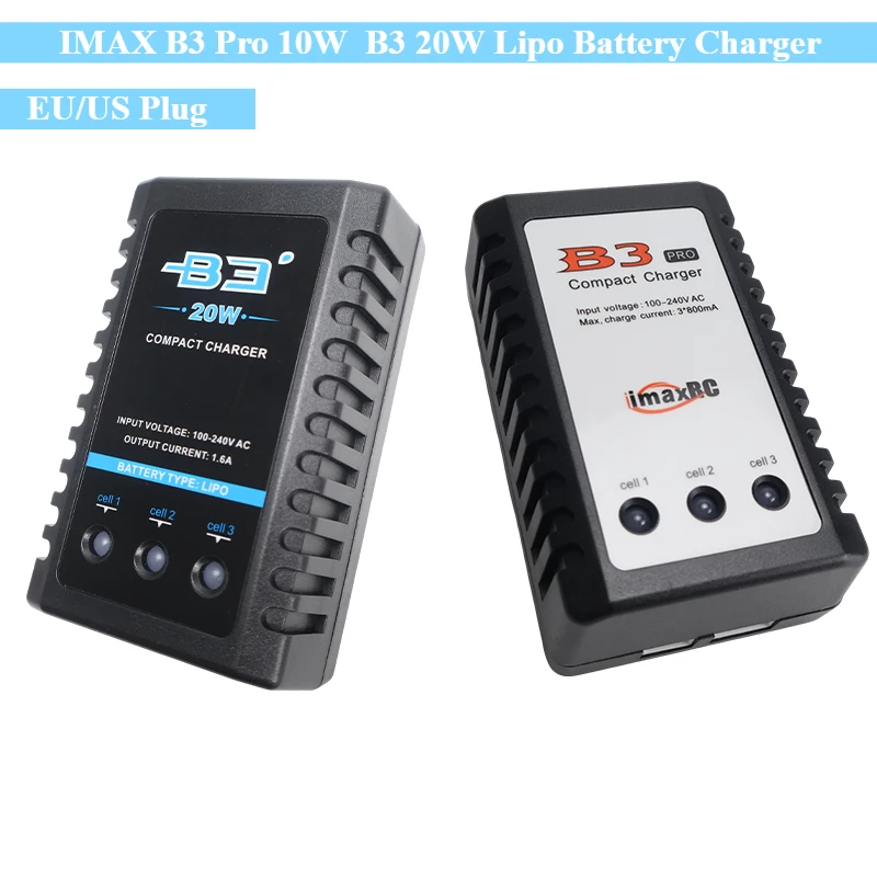 Chargeur LiPo B3 20W 10W 2S 3S pour RC Drone - EU/US Prise