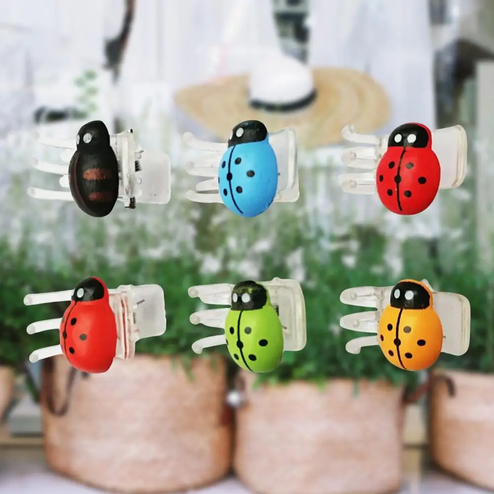 

30Pcs/Bag Practical Plant Stem Clip Durable Solid Flower Stem Clip Ladybug Plant Orchid Stem Clip