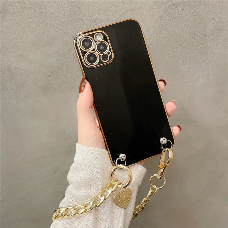 Luxus Gold Armband Telefon Fall für Samsung Galaxy S22 Plus S20 FE S21 Ultra S10 A31 A21S A12 5G A51 A71 Beschichtung Tasche Sof_voghion.com