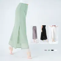 Ballet Pants Woman Sport Pants Fitness Yoga Pants Wide Leg Pants Double Layers Mesh Running Dance Pants Adult Long Pants - Image 3