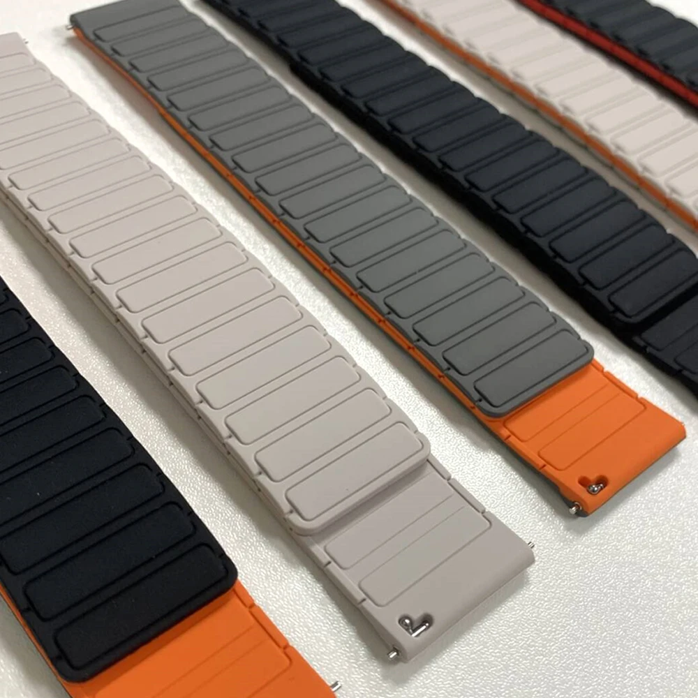 22mm Magnetic Silicone Sport Watch Band - Enhanced Design