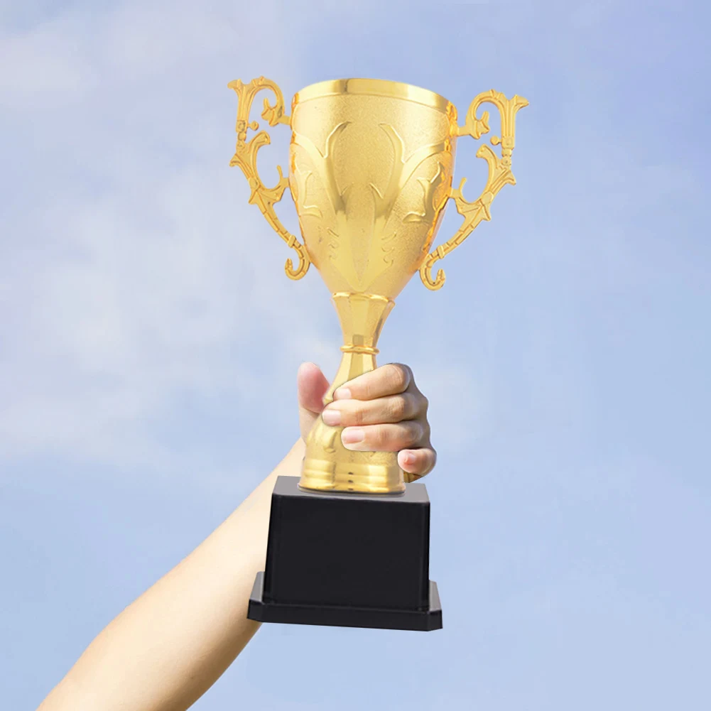 Plastic Trophy Toys Children Award Trophy Competition Winner Trophies Plastic Golden Trophy Toys Memorial Gifts Soccer Award Cup Football Trophies