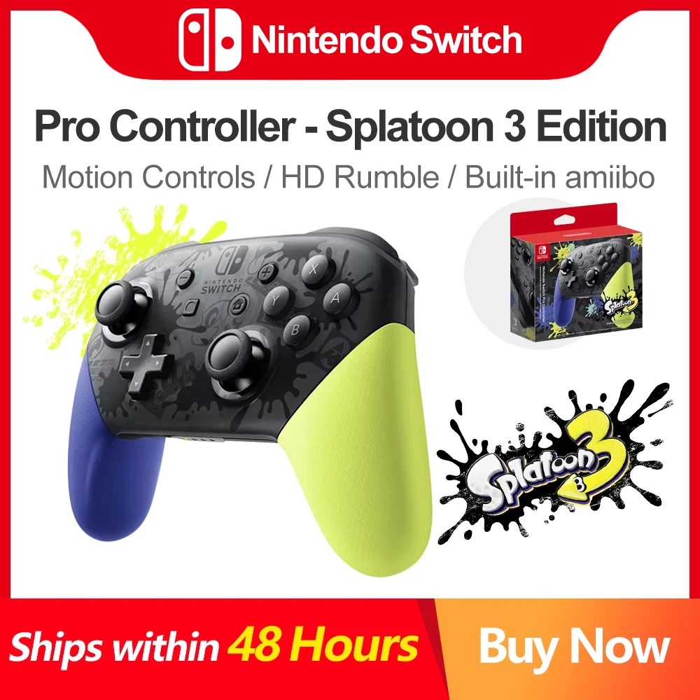Controller Nintendo Switch Pro Splatoon 3 Edition Funzione Di Vibrazione Hd Opzionale A Più Colori Per Tv E Modalità Di Gioco Da Tavolo