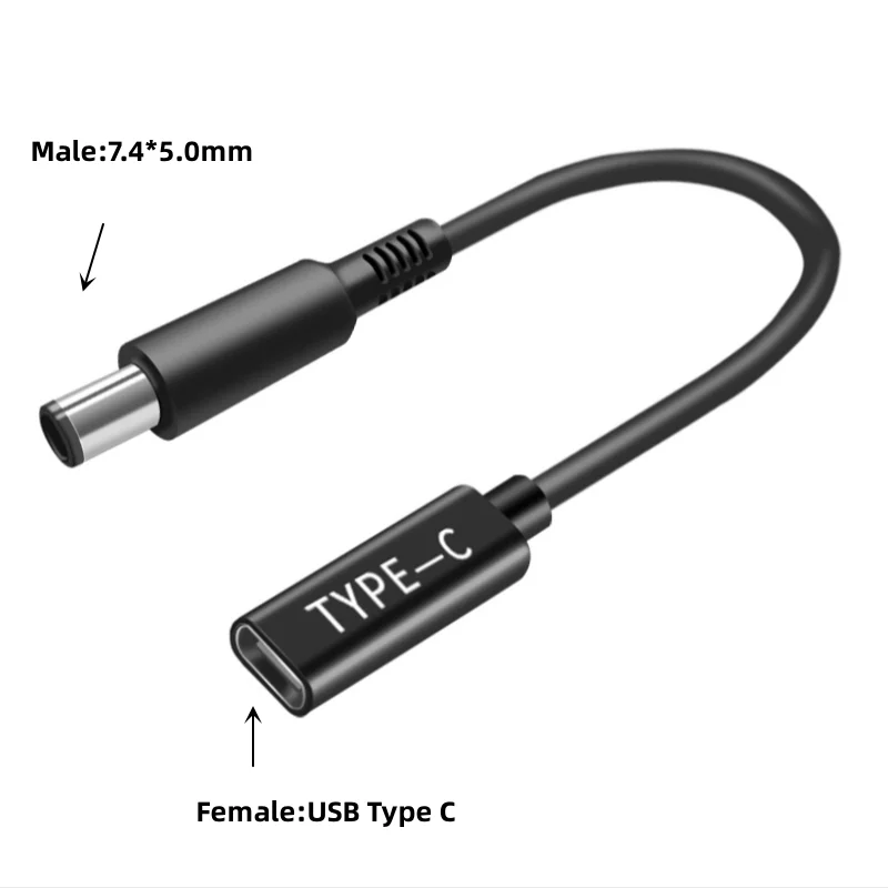 Universal USB-C Laptop Charger Power Adapter Converter with Multiple DC Plug Sizes