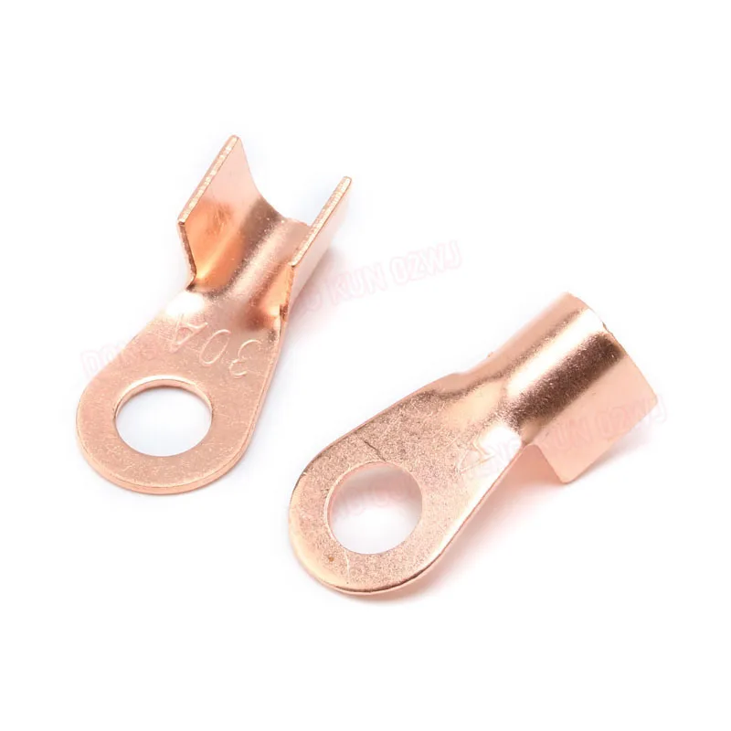 

Copper Sheet Round Nose 30A 60A 100 A 150A Wiring Copper Nose High Current Wiring Copper Sheet Open Nose Wiring Nose