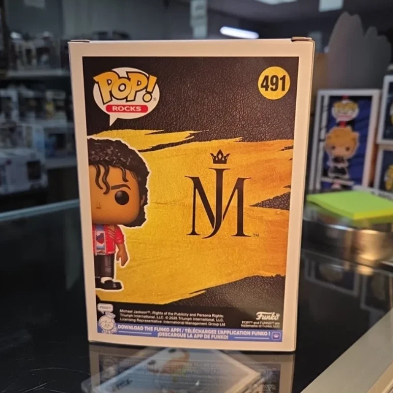 Funko Pop Rocks Michael Jackson Beat It Action Doll Model #491 Vinyl Sculpture Dolls Limited Edition Collection Fan Gifts