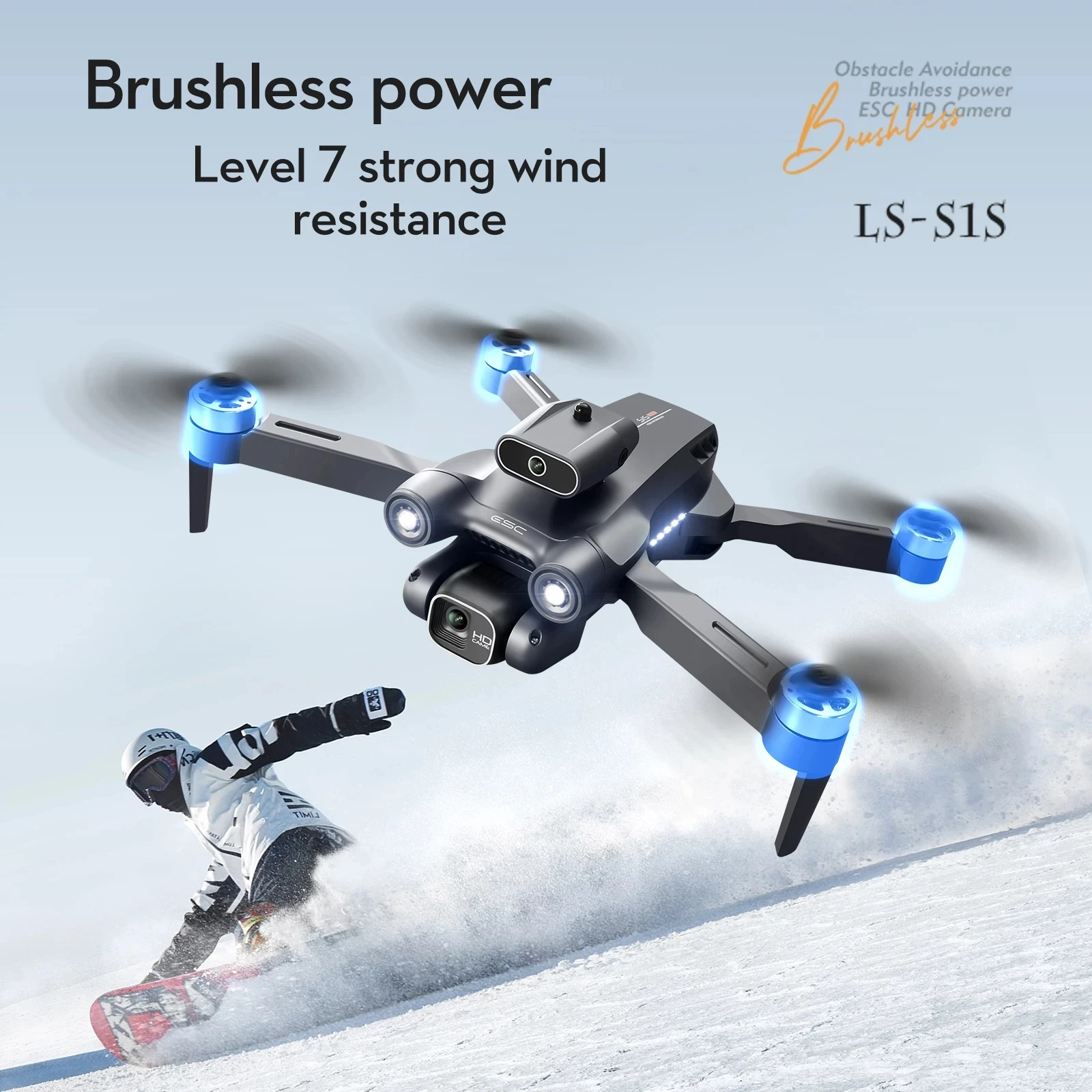 S1S Obstacle Avoidance Drone Accessories 3.7V 1800mAh Battery Propeller LS-S1S S1S Drone Battery Blade USB Line S1S Dron Battery