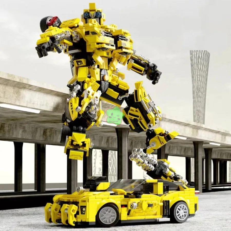 H*2様 SEV Mecha BOX 2024 New 2 in 1 Deformation Robot Mecha Building Blocks Sets