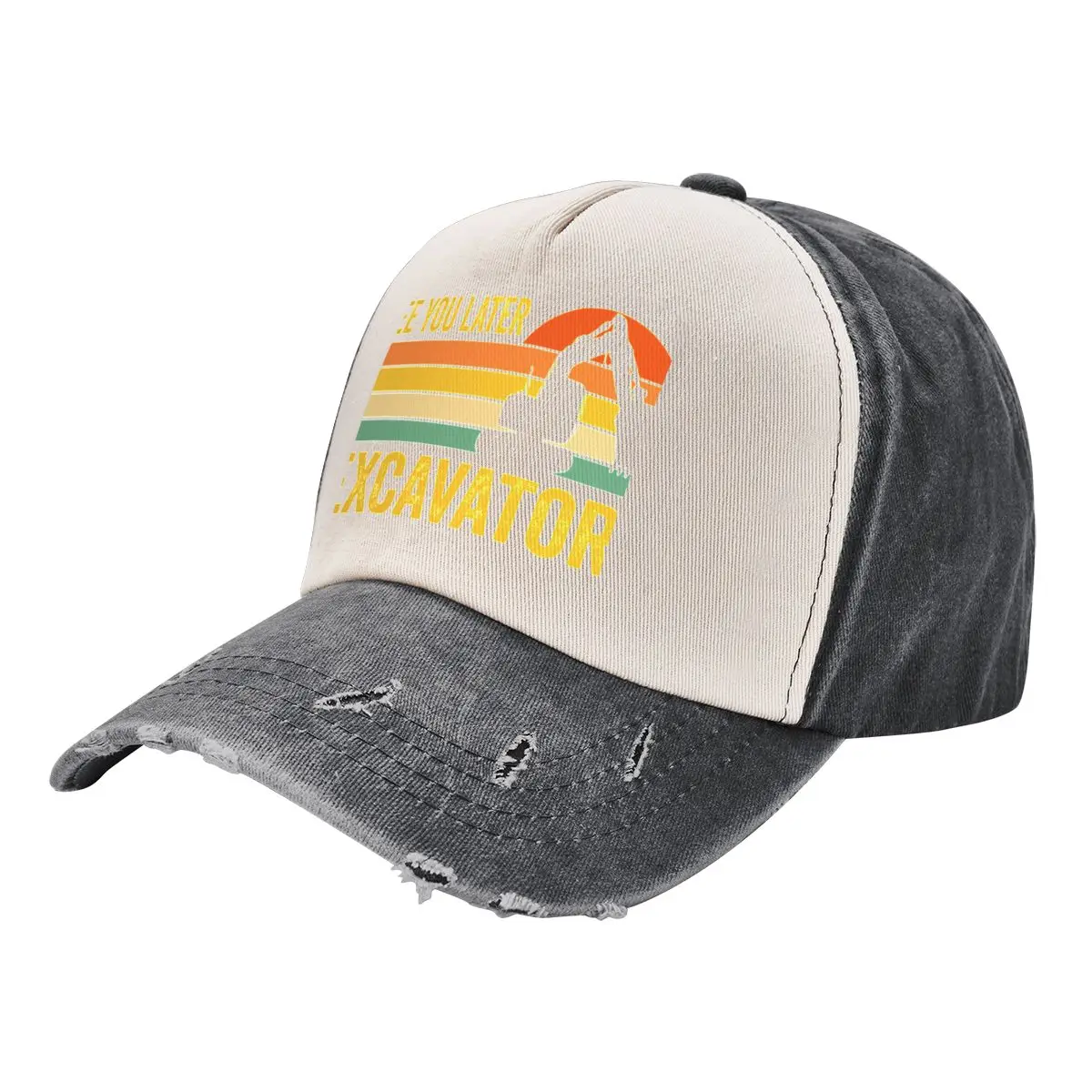 

See You Later Excavator Baseball Cap Beach Outing derby hat Men Caps Women's