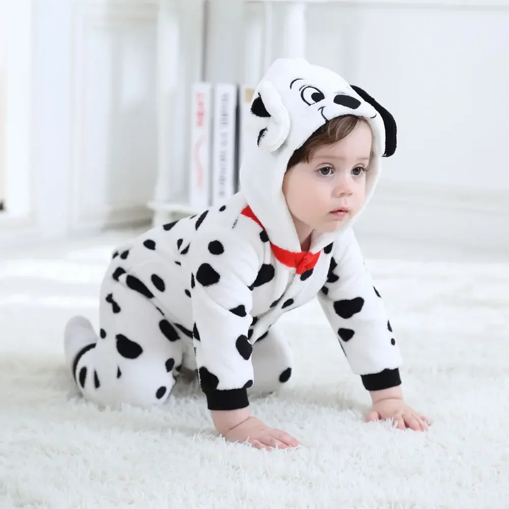 Cosplay Costumes Baby Cosplay Dalmatians Spotty Dog Costume Sets Kigurumi Cartoon Animal Rompers Infant Toddler Jumpsuit Halloween Fancy Dress