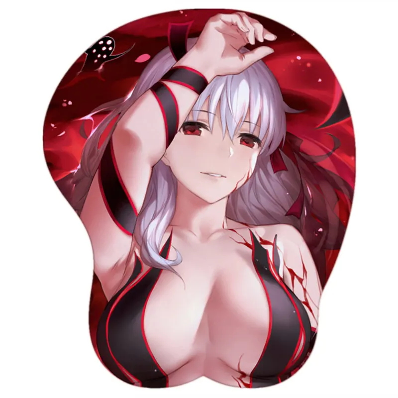 

HD Fate Stay Night Matou Sakura Sexy Breast Mouse Pad Cute Manga with Wrist 3D Anime Oppai Silicone Gel Mat Pad