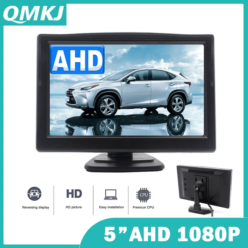 QMKJ AHD IPS 1920*1080P 5 Inch HD Monitor For Car Starlight Night Vision Camera Vehicle Reverse Image Display TFT LCD Display,dash camera