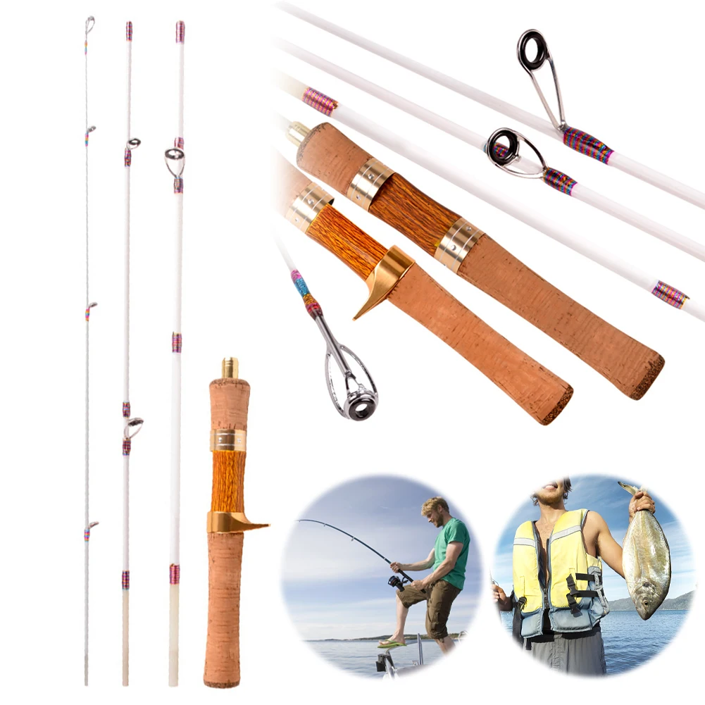 Ejection Fishing Rod Four-Section Portable Travel Stream Fiberglass Trout Rod XUL Super Soft and Ultra Light Fishing Pole