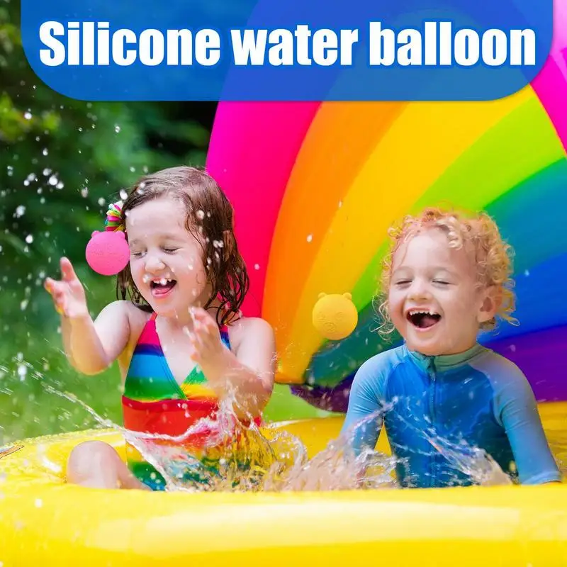Reusable Water Baloons For Kids 16x Quick Filling Silicone Water Balls Creative Summer Pool Beach Outdoor Games For Kids &