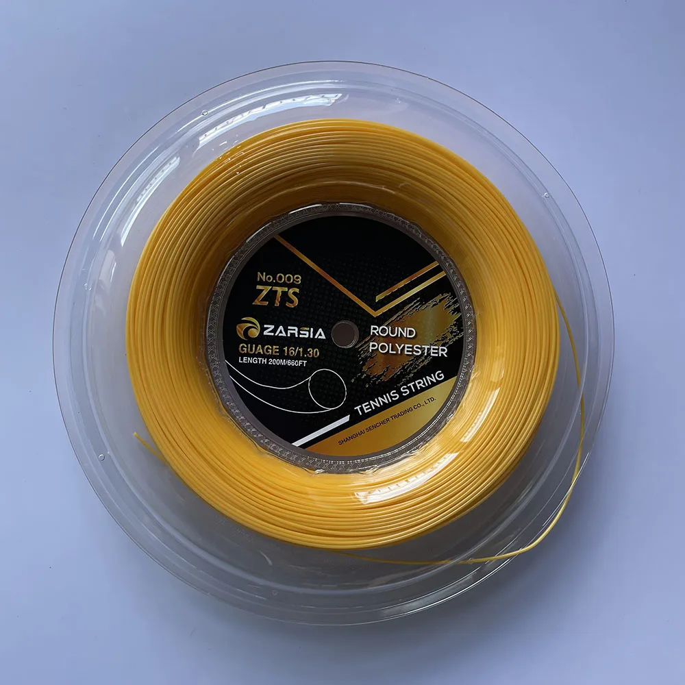 ZARSIA 4G Tennis String Polyester 200m Round Poly Tennis Racquet Training Strings 1.30mm