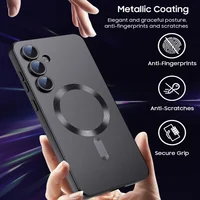 Magnetic Phone Case For Samsung Galaxy S25 FE-Drop Protection Bumper with Camera Lens Protector,Matte Metallic - Image 5