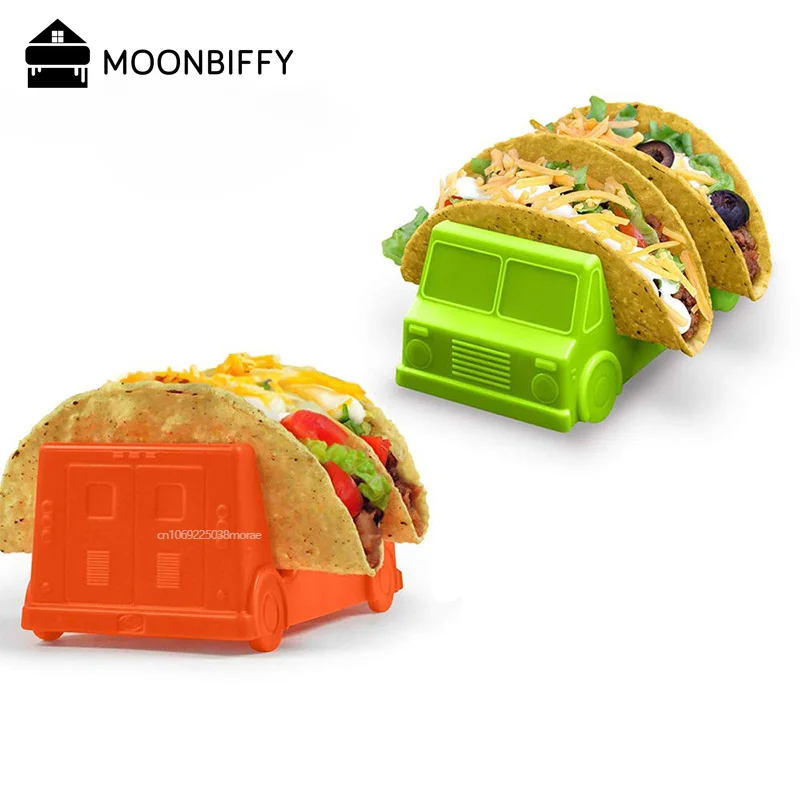 Display Stand for Pizza Cake PP Taco Rack Durable Wave Food Container Mexican Pancakes Rack Kitchen Tool Taco Holder Stand