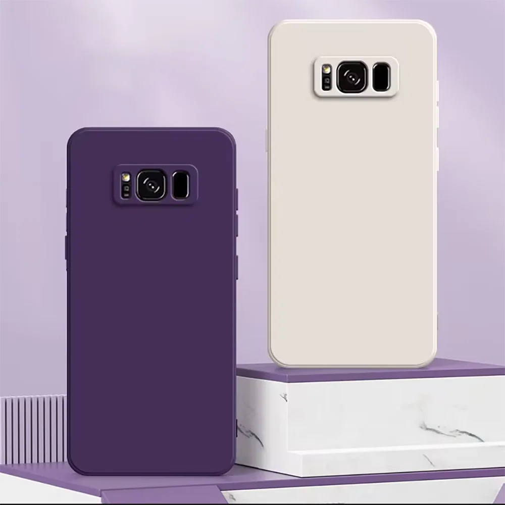 Squares Liquid Silicone Soft Shockproof Phone Case - Enhanced Protection and Stylish Design