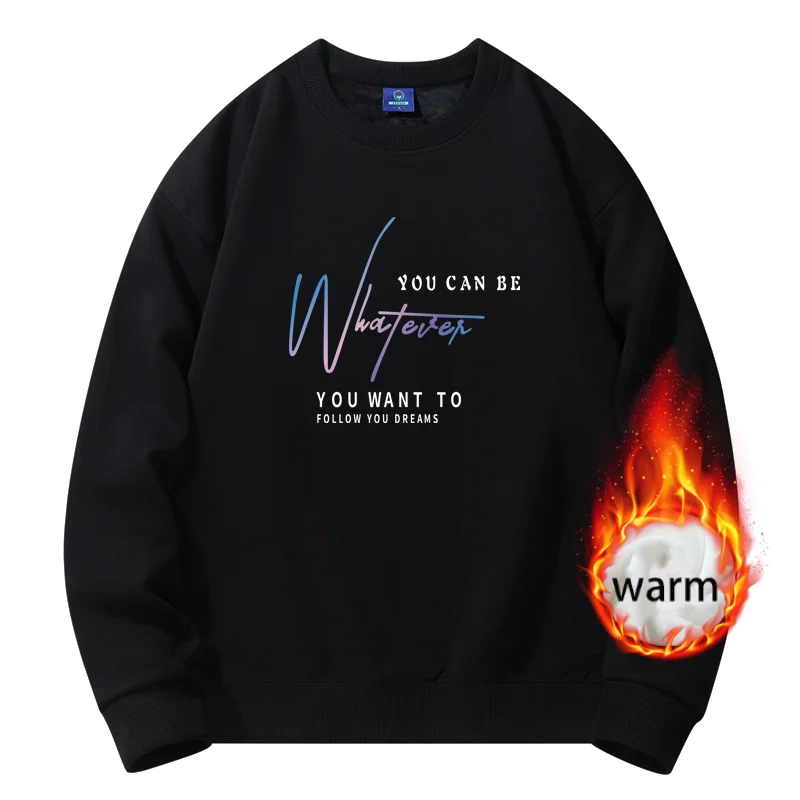 

Winter Clothes for Men Graphic Sweatshirts Designer Clothes Men Round Neck Sweater Harajuku Top New 2023 Cotton Loose Plush