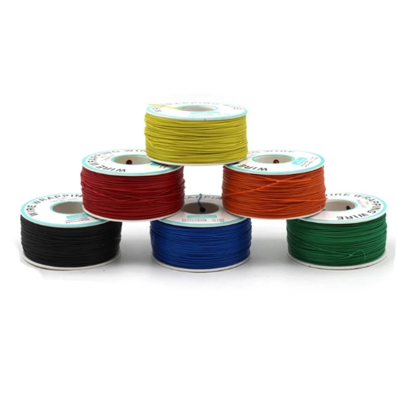 AWG30 Wrapping Wire Single Strand Copper Cable Electrical for Laptop Motherboard PCB Solder 250 meters copper wrapping wire